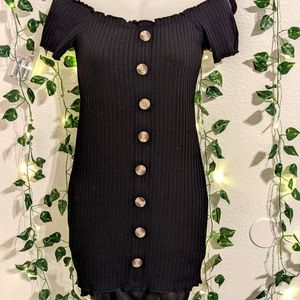 Black Buttoned Dress